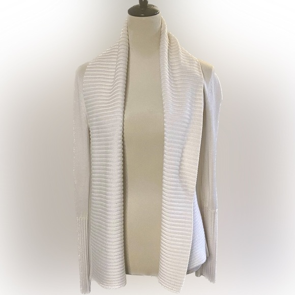 INC Cream Shawl Collar Cardigan - Size XS - Picture 5 of 16